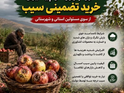لزوم ورود و پیگیری خرید تضمینی سیب از سوی مسئولین استانی و شهرستانی